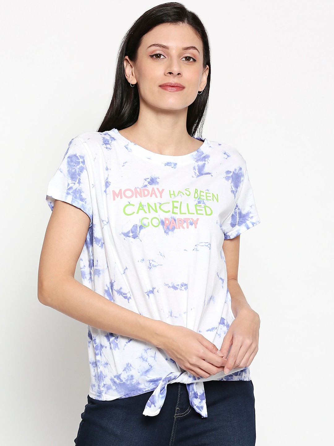 

People Women White Printed Top