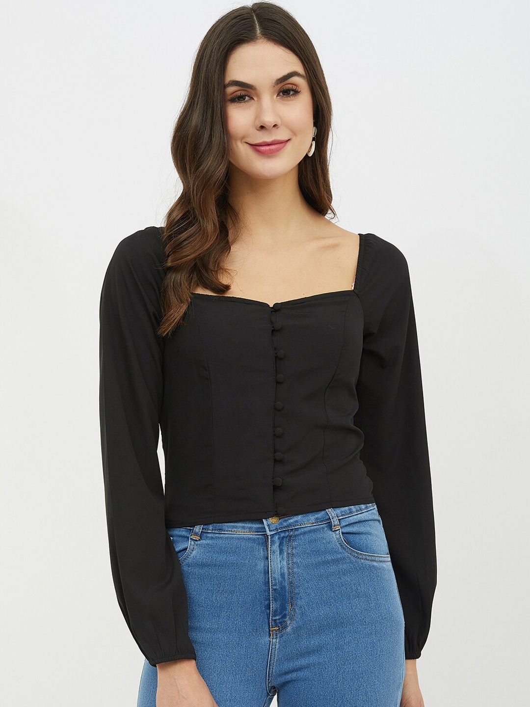 

Harpa Women Black Solid Top
