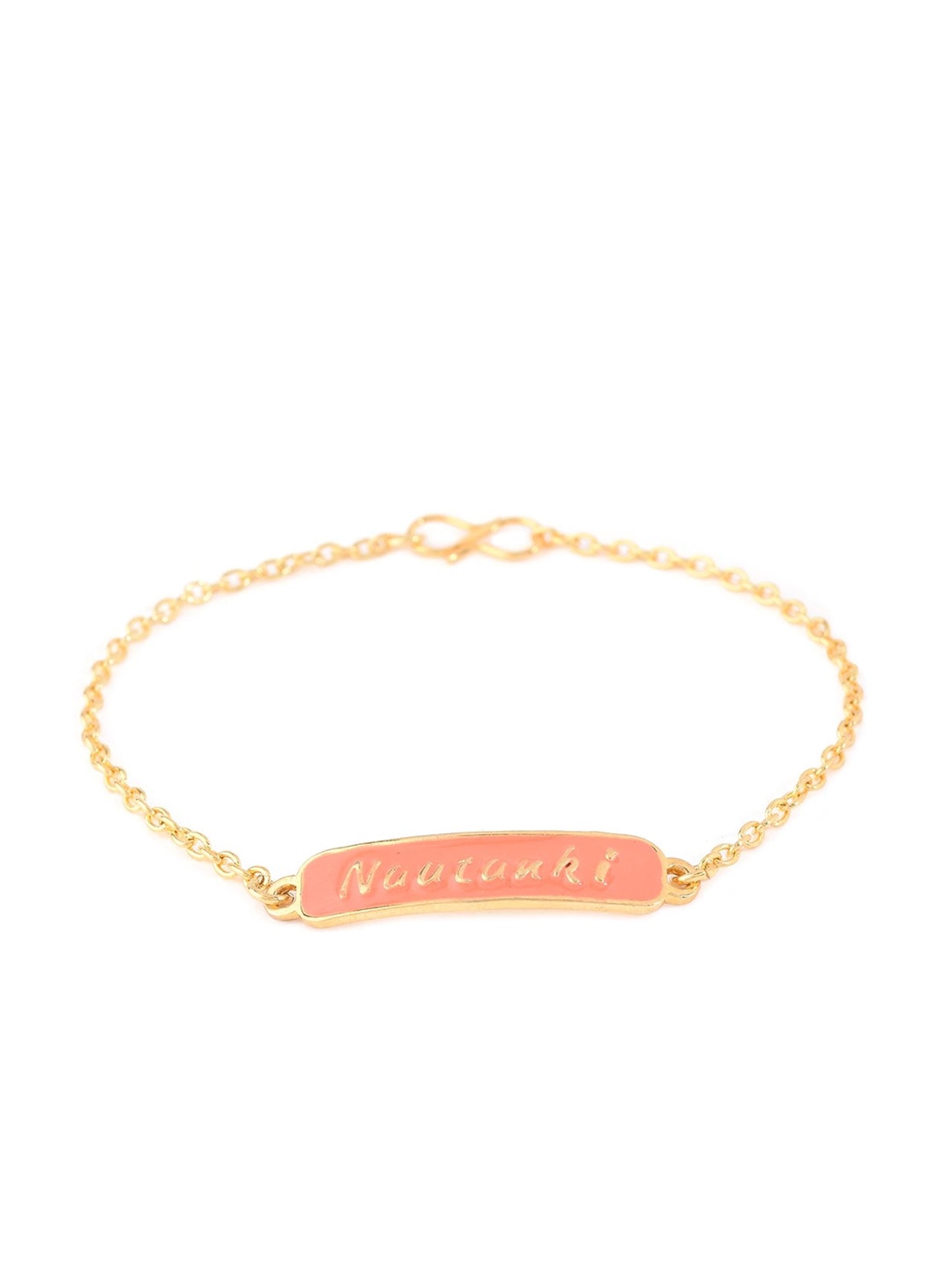 

Tistabene Women Gold-Plated & Peach-Coloured Wraparound Bracelet