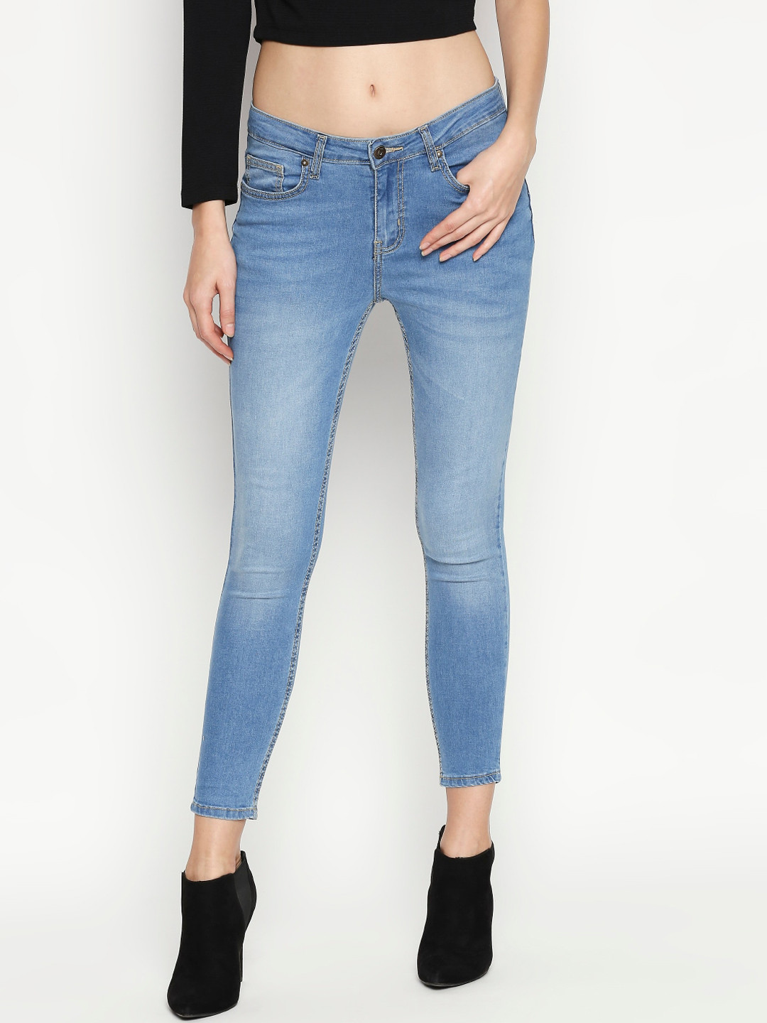 

People Women Blue Skinny Fit Jeans