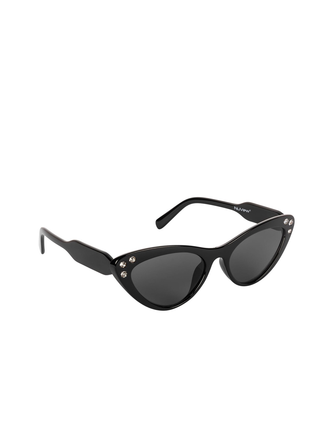 

NuVew Women Cateye Sunglasses ES_16384-33-NW-1813-BLK-BLK-CE-59-G, Black