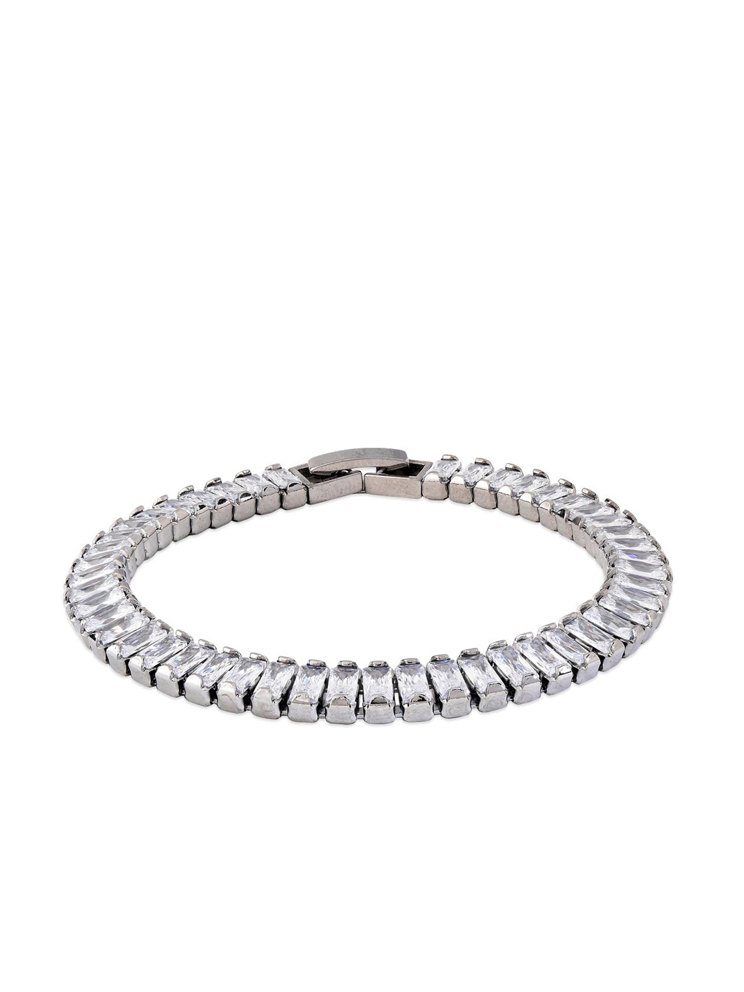 

Tistabene Silver-Toned & Rhodium-Plated Link Bracelet