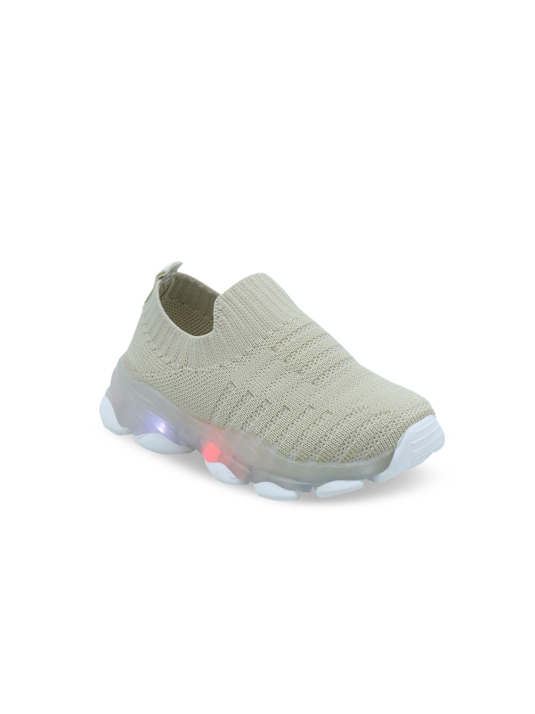 

FEETWELL SHOES Boys Beige Slip-On Sneakers