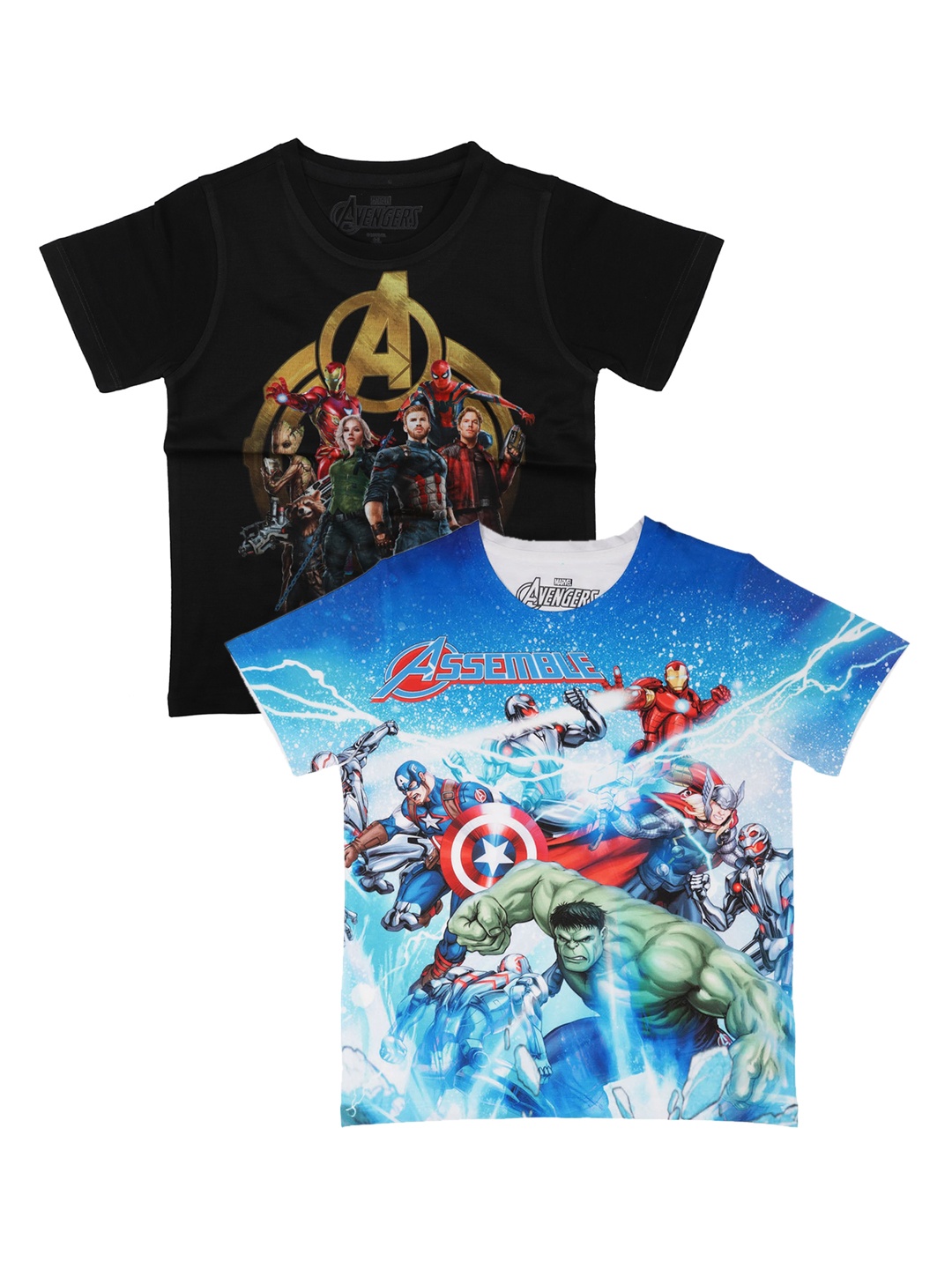

Marvel by Wear Your Mind Boys Black Printed Round Neck T-shirt