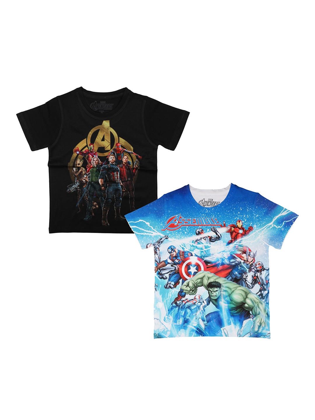 

Marvel by Wear Your Mind Boys Black Printed Round Neck T-shirt