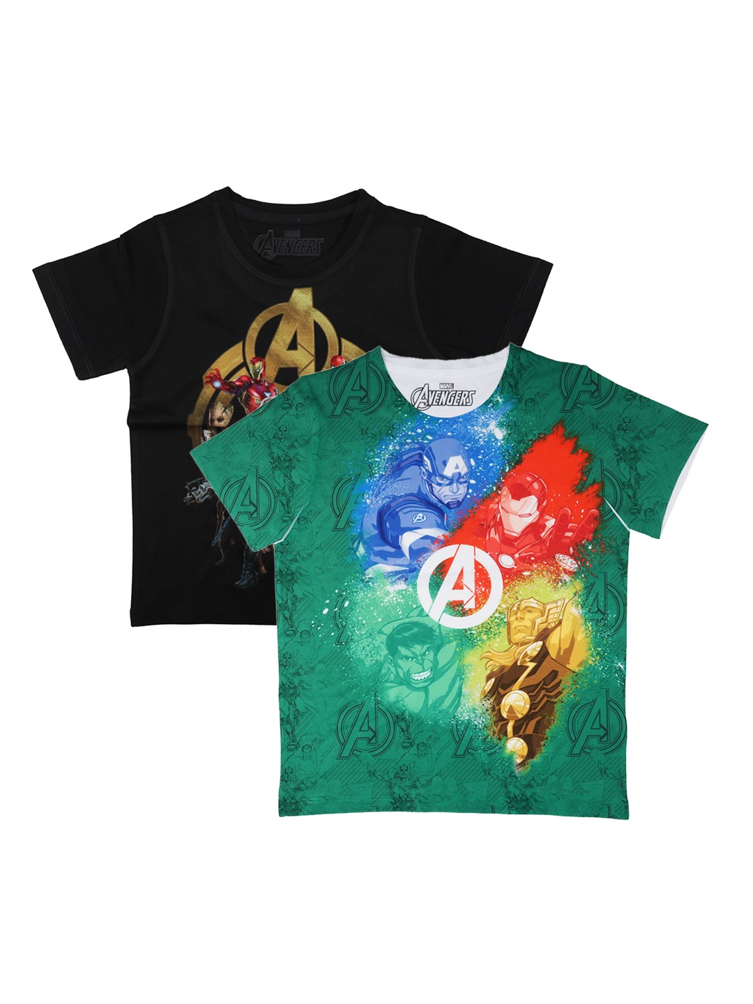 

Marvel by Wear Your Mind Boys Black Printed Round Neck T-shirt