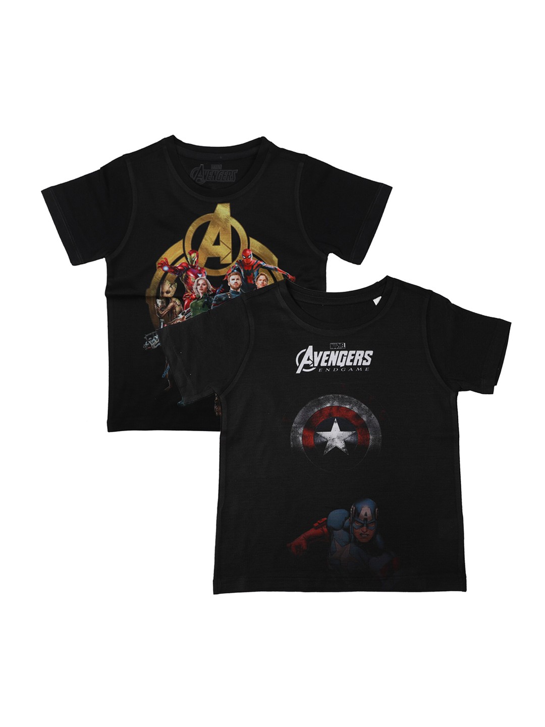 

Marvel by Wear Your Mind Boys Black Printed Round Neck T-shirt
