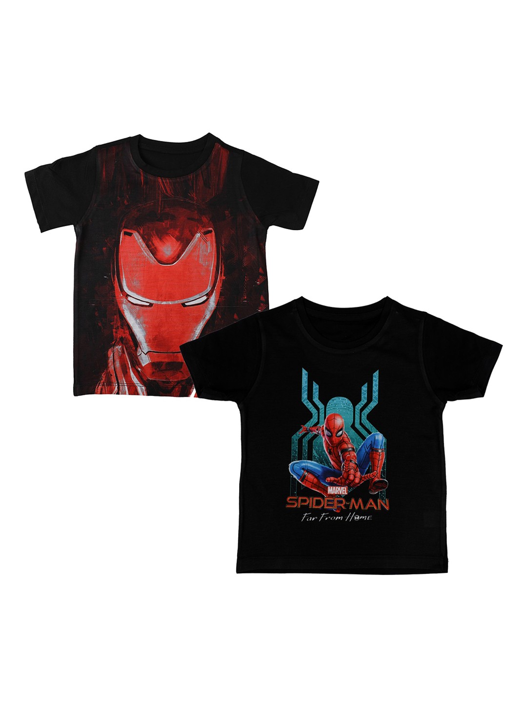 

Marvel by Wear Your Mind Boys Black Printed Round Neck T-shirt