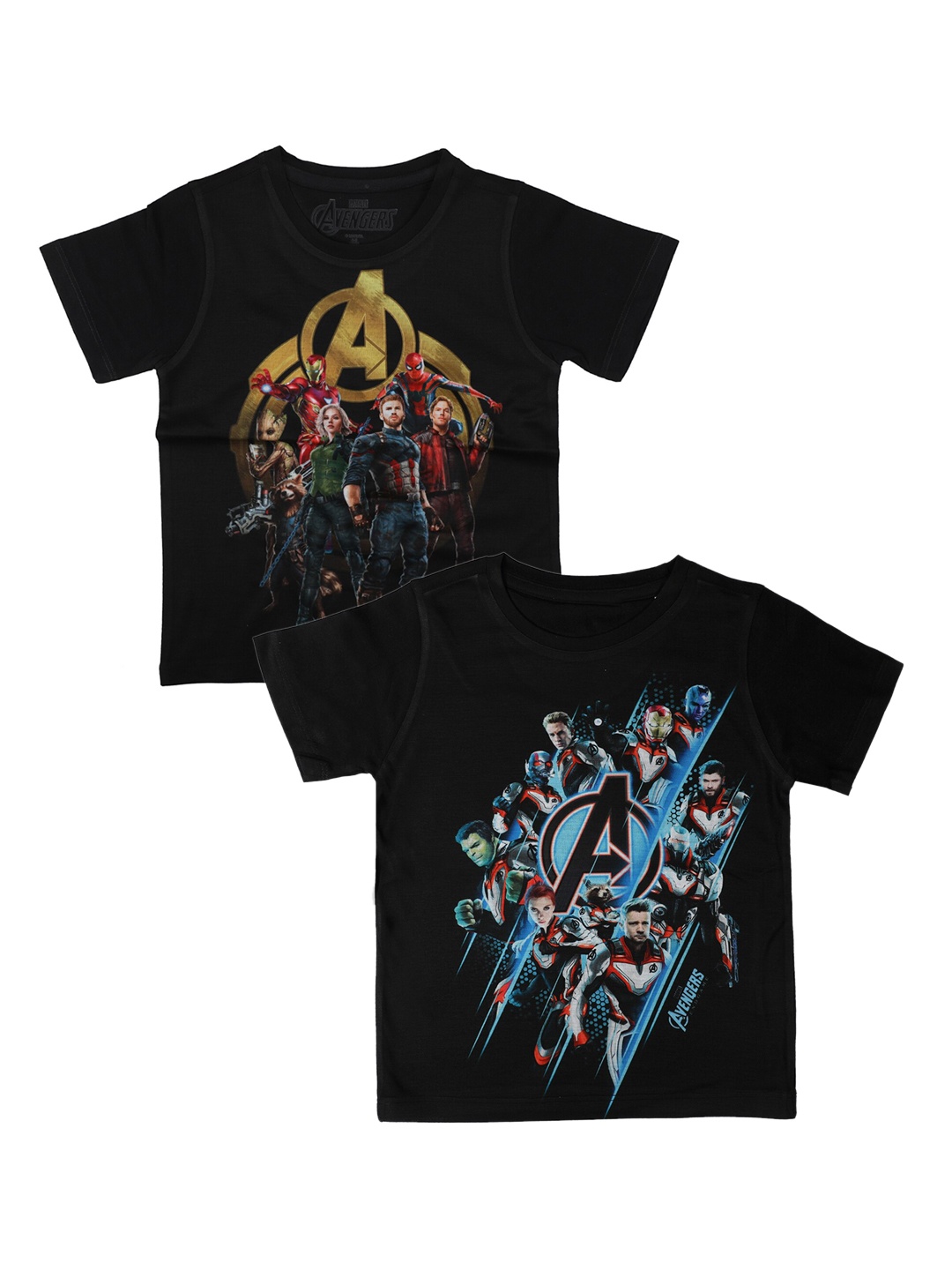 

Marvel by Wear Your Mind Boys Black Printed Round Neck T-shirt