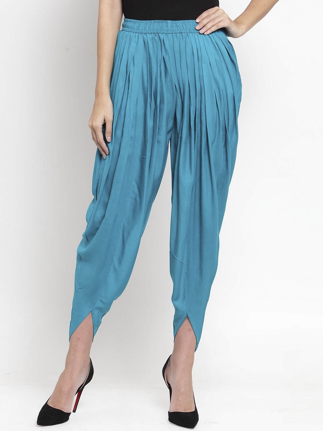 

Clora Creation Women Turquoise Blue Solid Dhoti Salwar