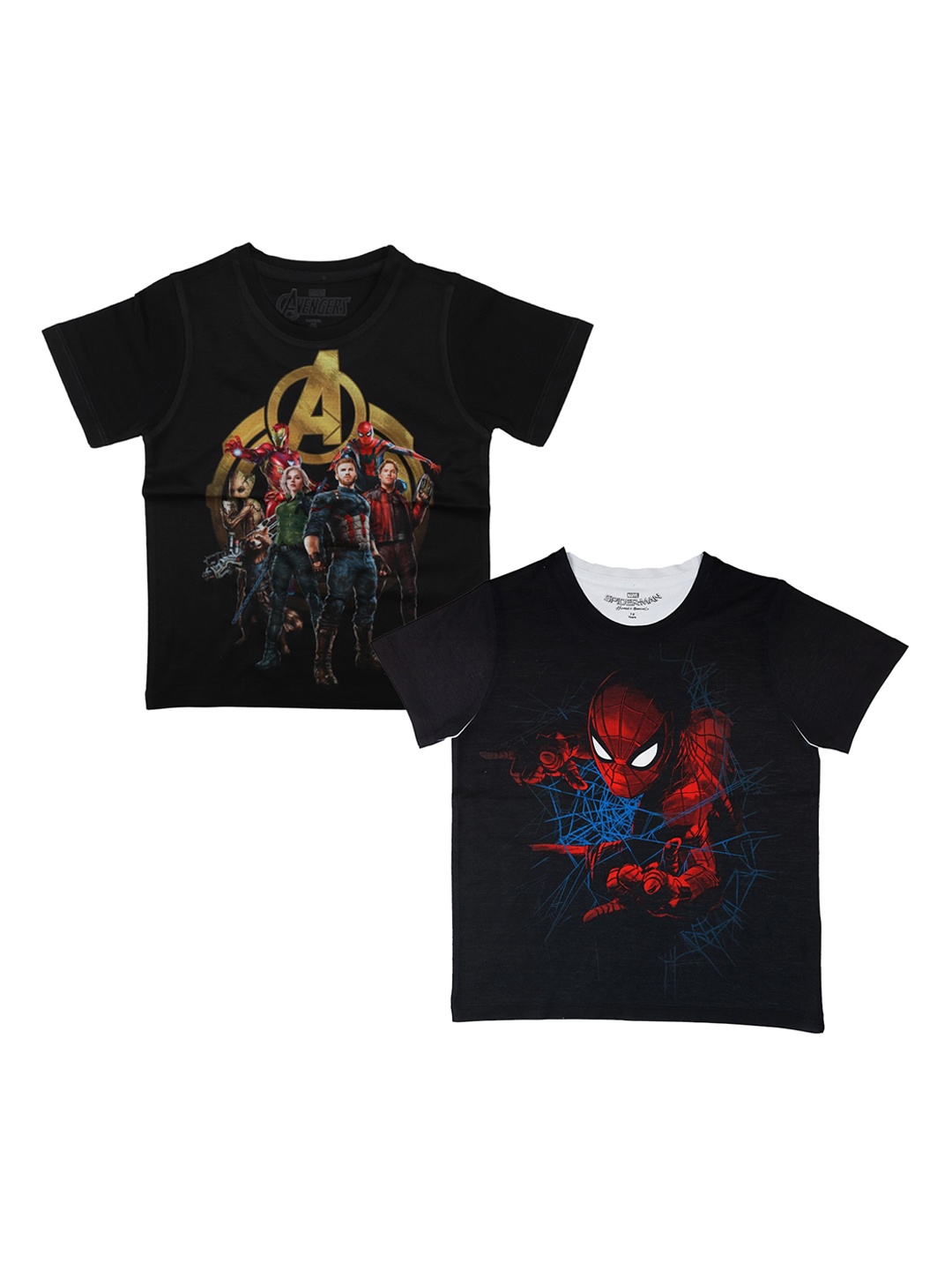 

Marvel by Wear Your Mind Boys Black Printed Round Neck T-shirt
