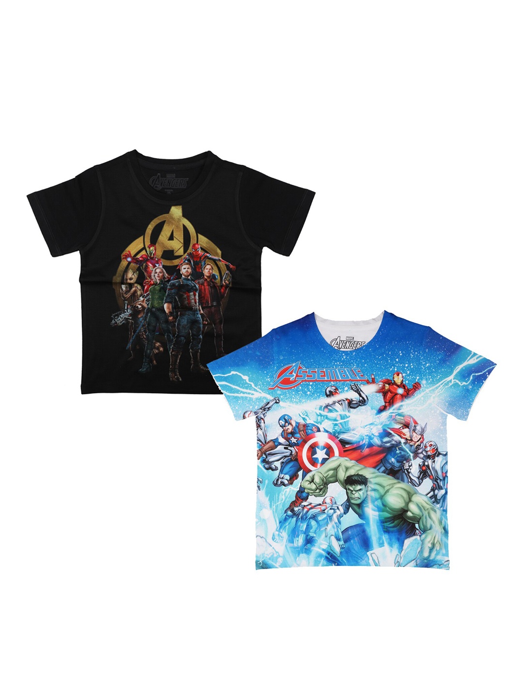 

Marvel by Wear Your Mind Boys Black Printed Round Neck T-shirt