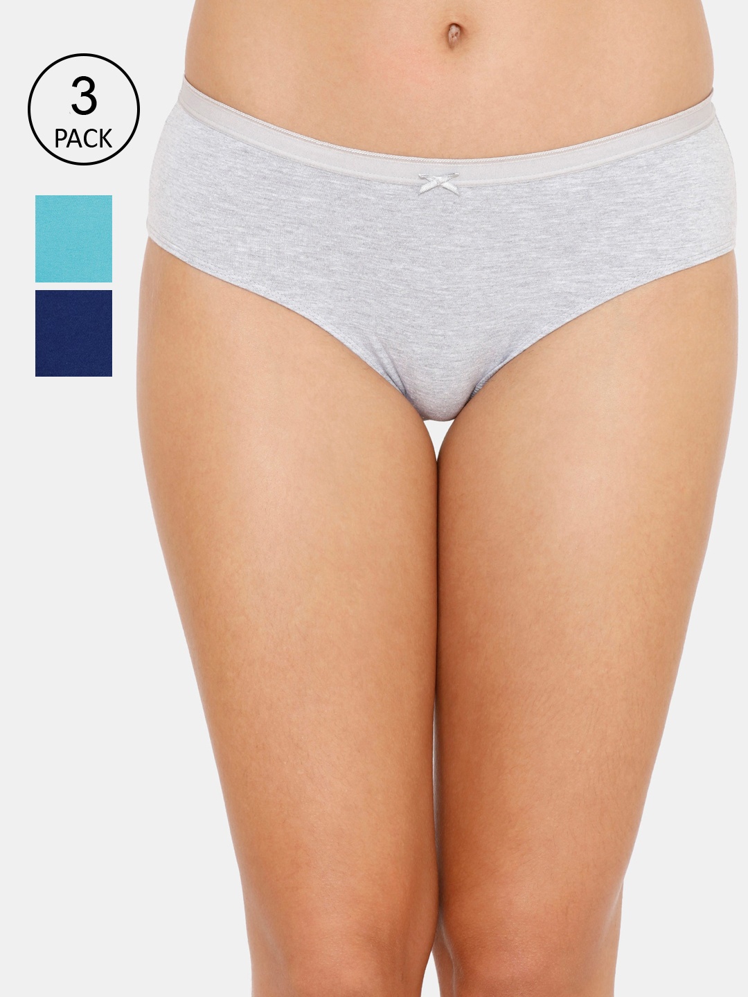 

Zivame Women Pack of 3 Assorted Hipster Briefs ZI2452FASH0BLUE