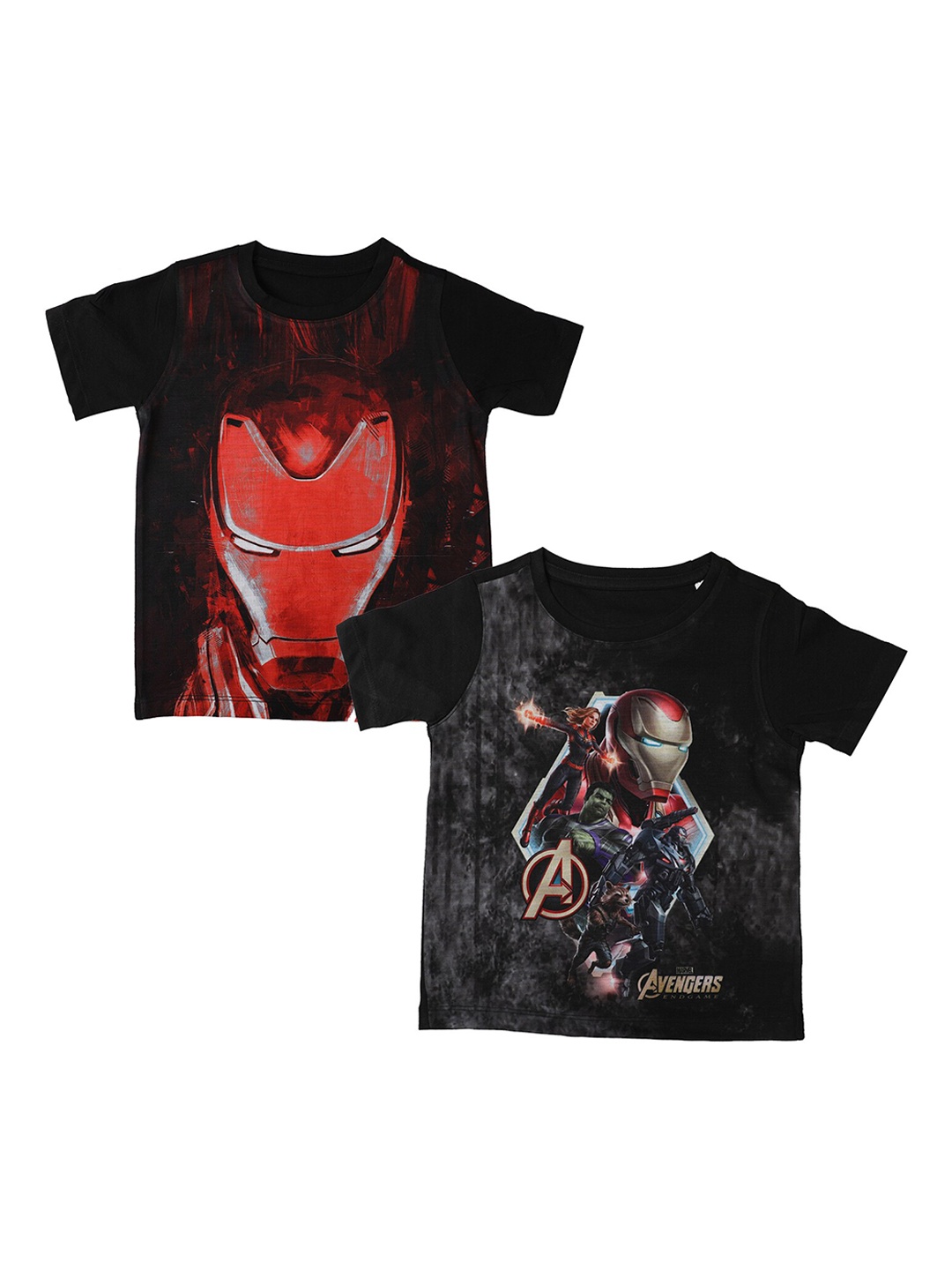 

Marvel by Wear Your Mind Boys Black Printed Round Neck T-shirt
