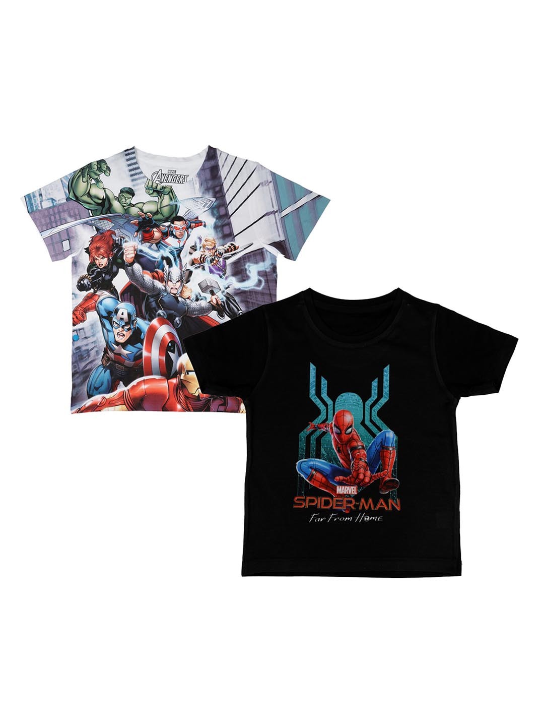 

Marvel by Wear Your Mind Boys White Printed Round Neck T-shirt