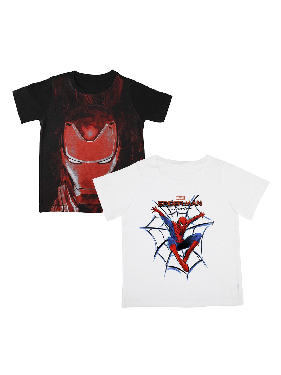 

Marvel by Wear Your Mind Boys Black Printed Round Neck T-shirt