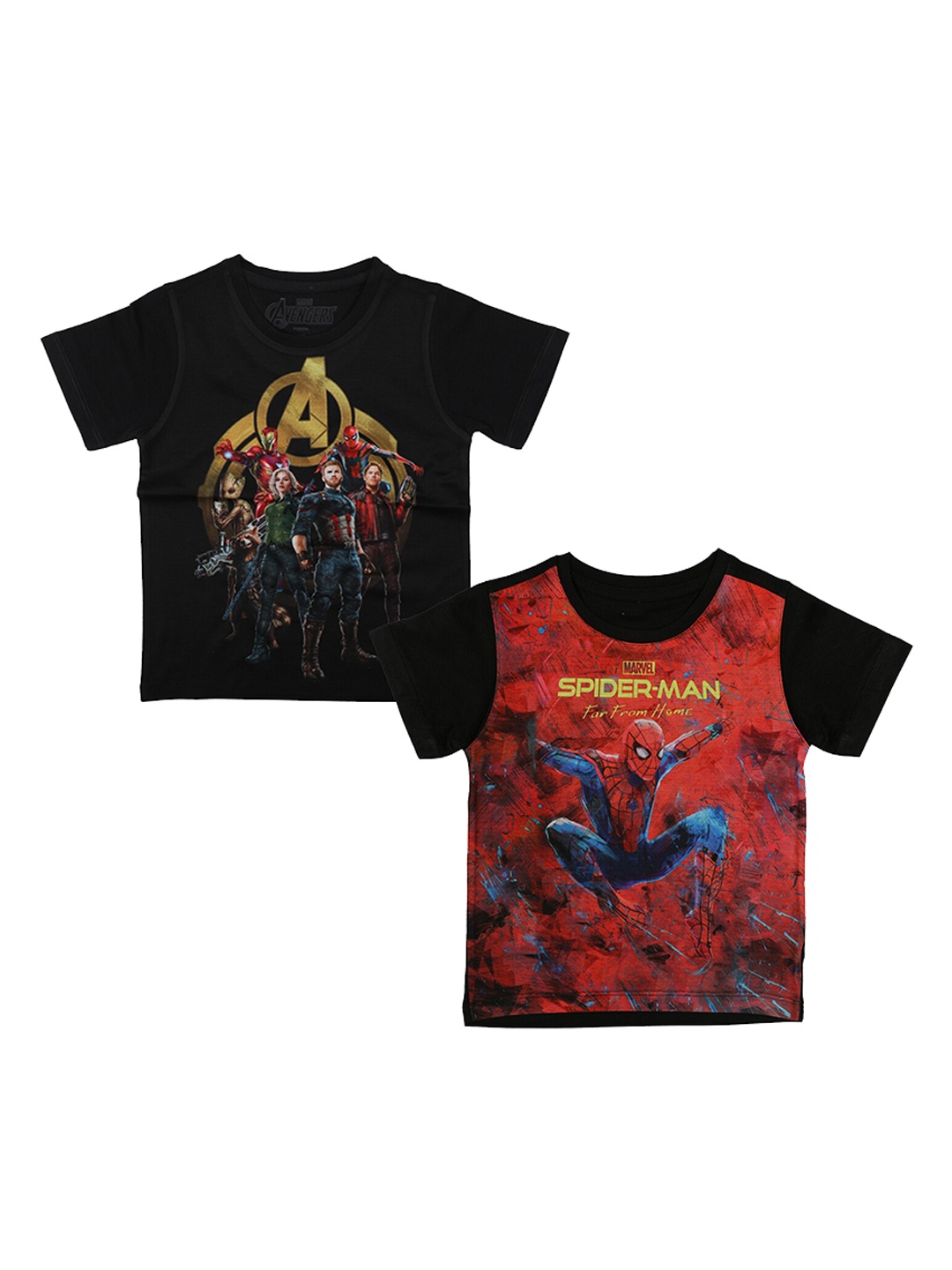 

Marvel by Wear Your Mind Boys Black Printed Round Neck T-shirt