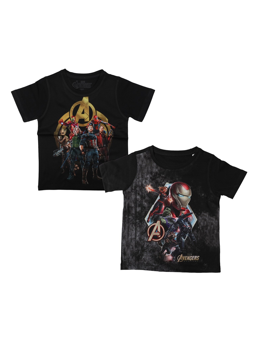 

Marvel by Wear Your Mind Boys Black Printed Round Neck T-shirt