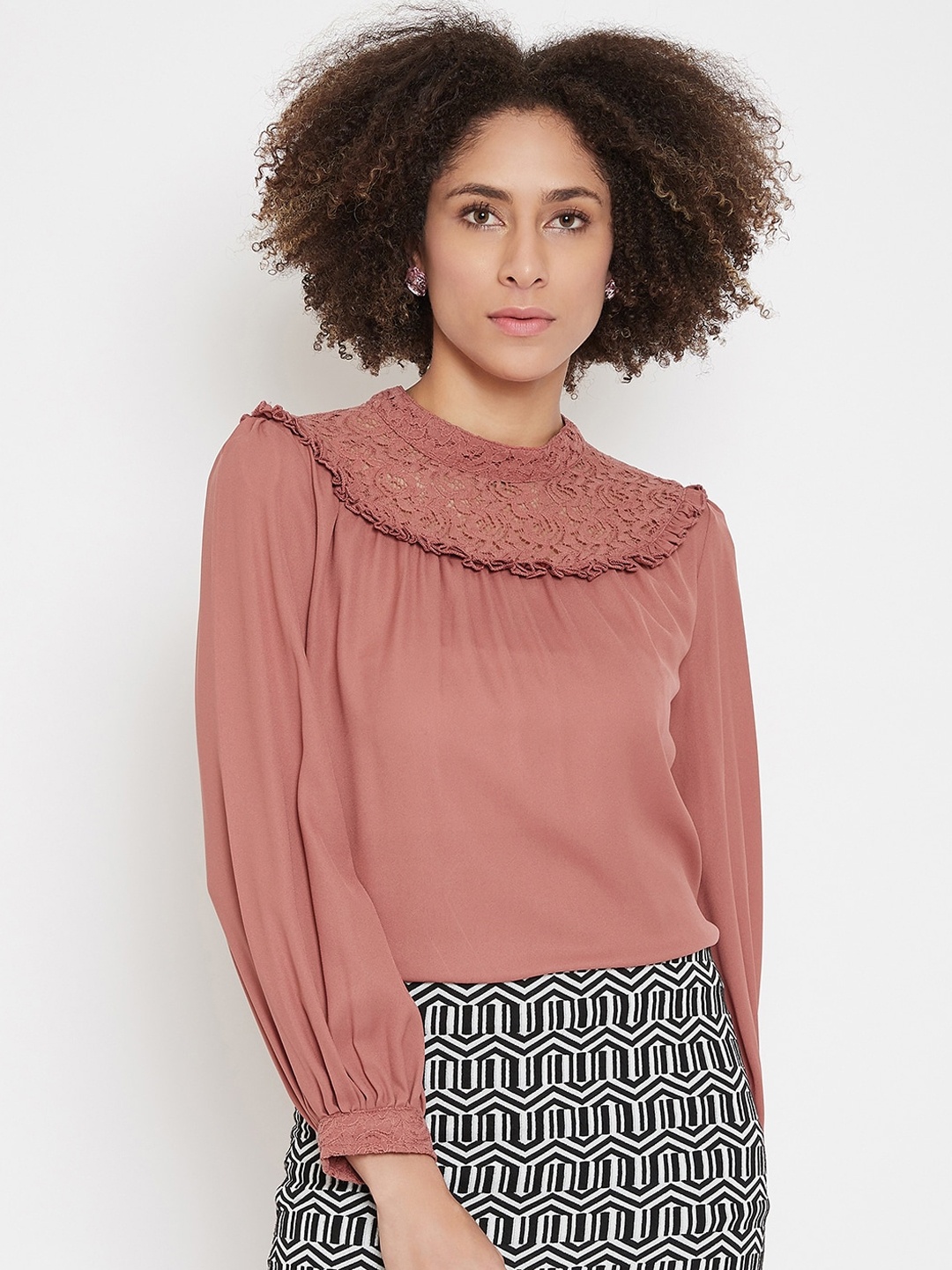 

La Zoire Women Nude-Coloured Solid Top