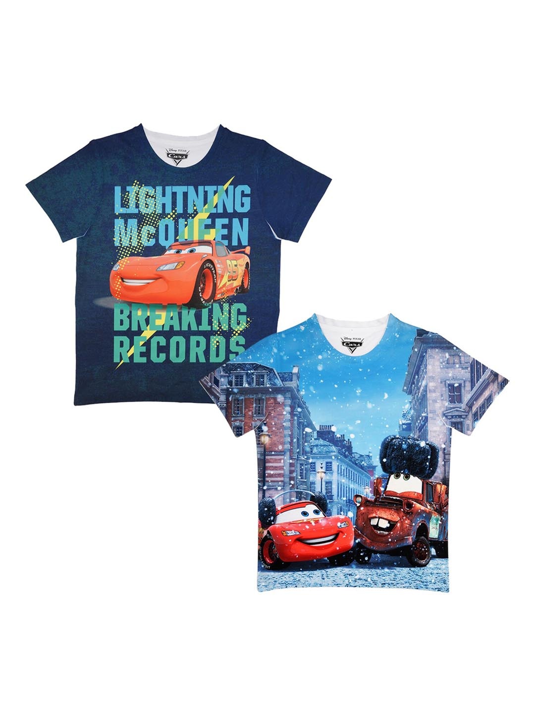 

Disney by Wear Your Mind Boys White Printed Round Neck T-shirt Pack of 2