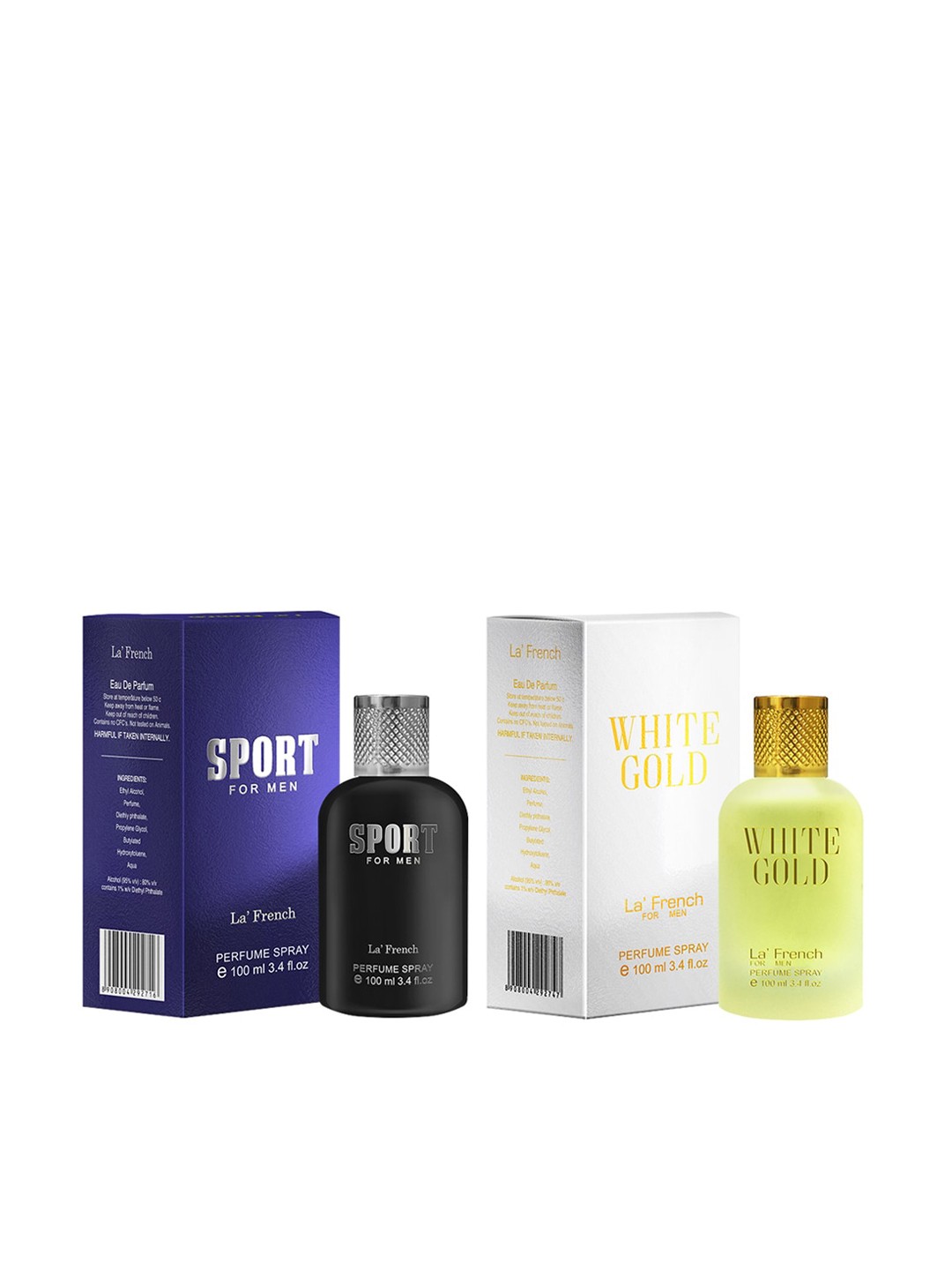 

La French Men Pack Of 2 Perfume 200 ml, Blue