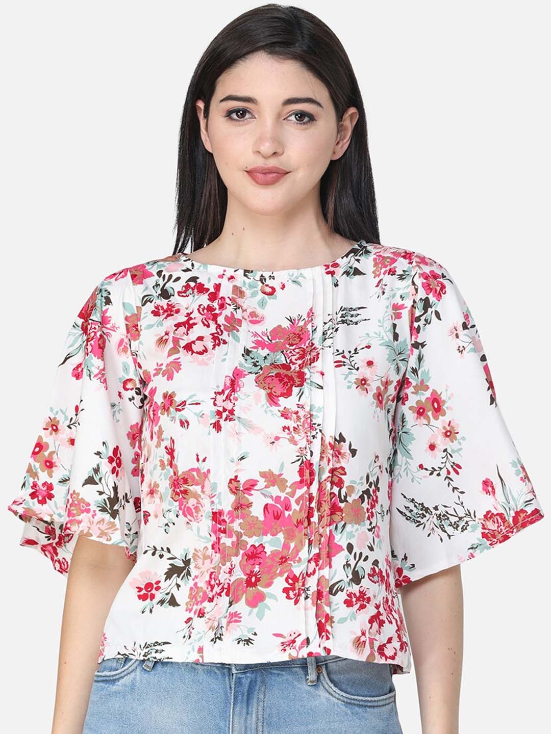 

SCORPIUS Women White Printed Top
