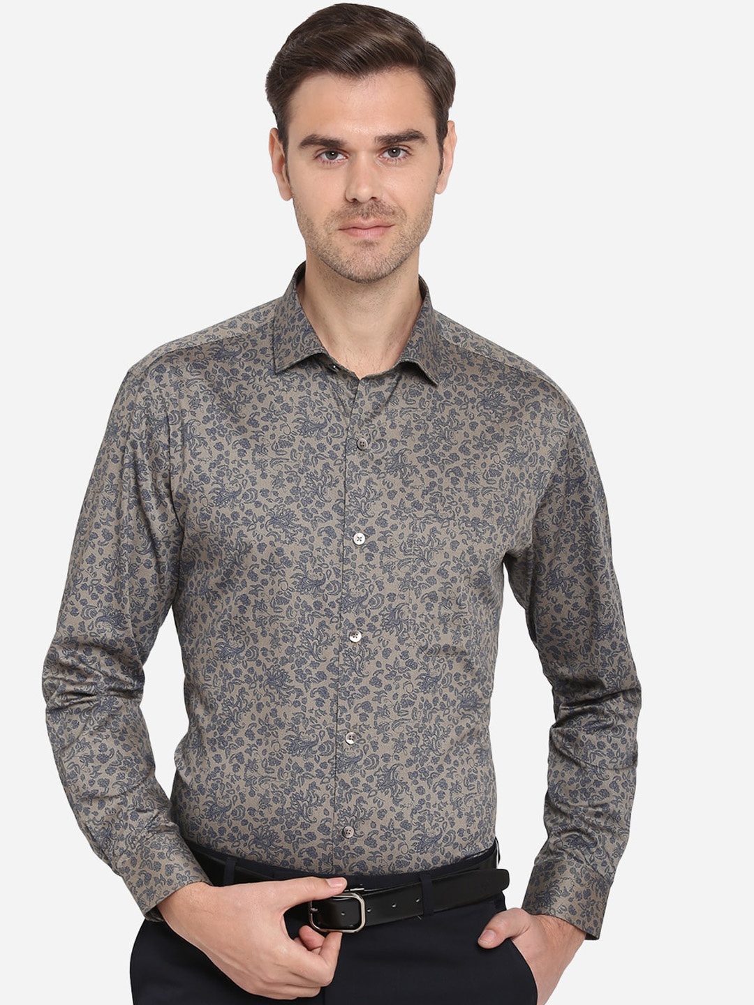 

METAL Men Multicoloured Slim Fit Printed Formal Shirt, Multi