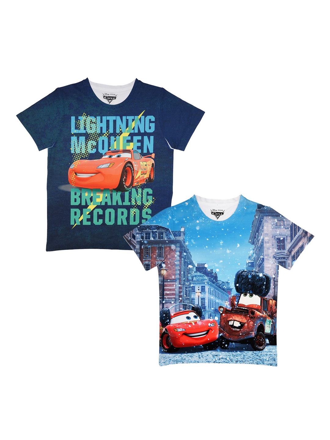 

Disney by Wear Your Mind Boys White Printed Round Neck T-shirt Pack of 2