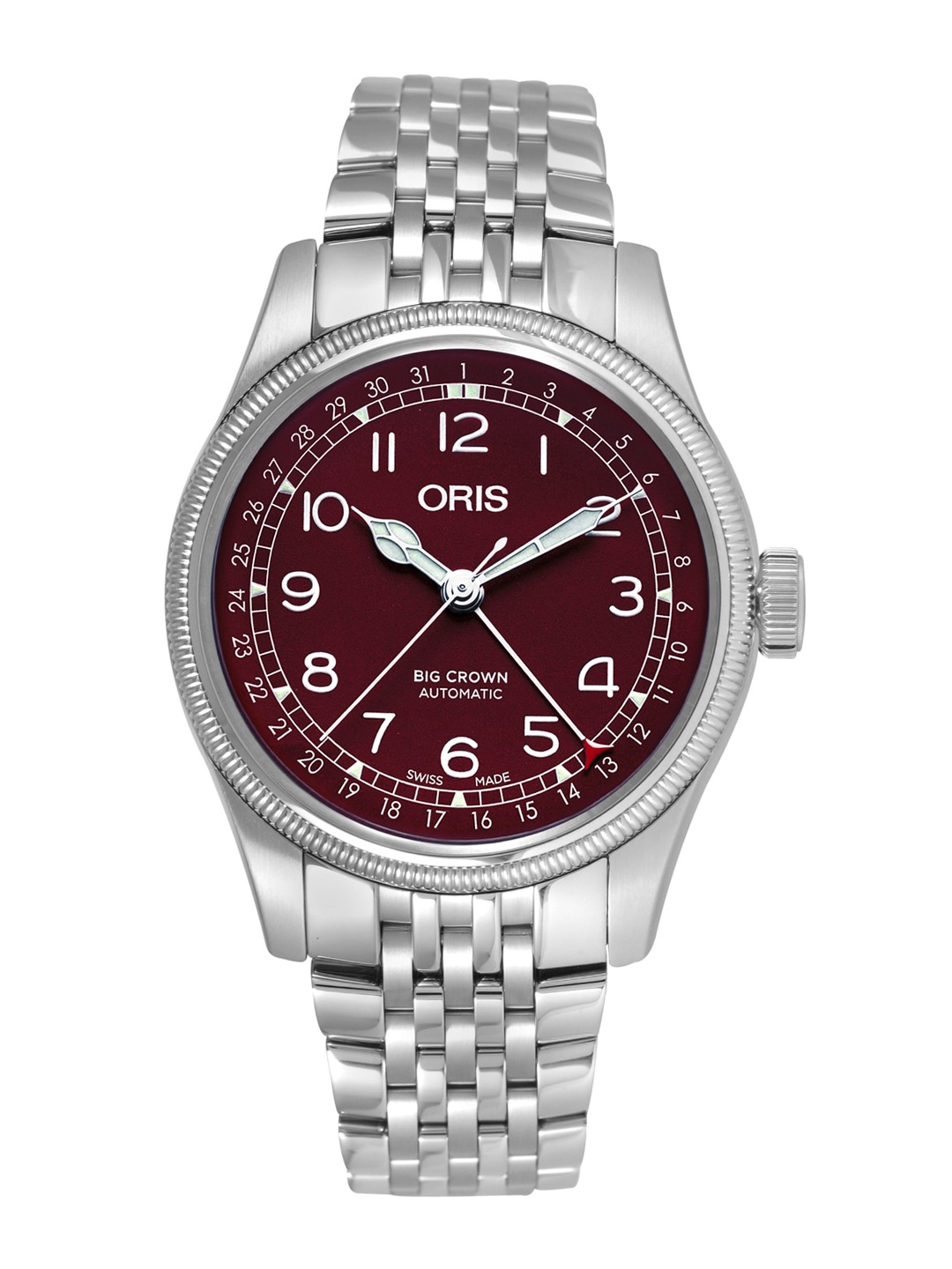 

Oris Men Red & Silver-Toned Analogue Watch 01 754 7741 4068-07 8 20 22