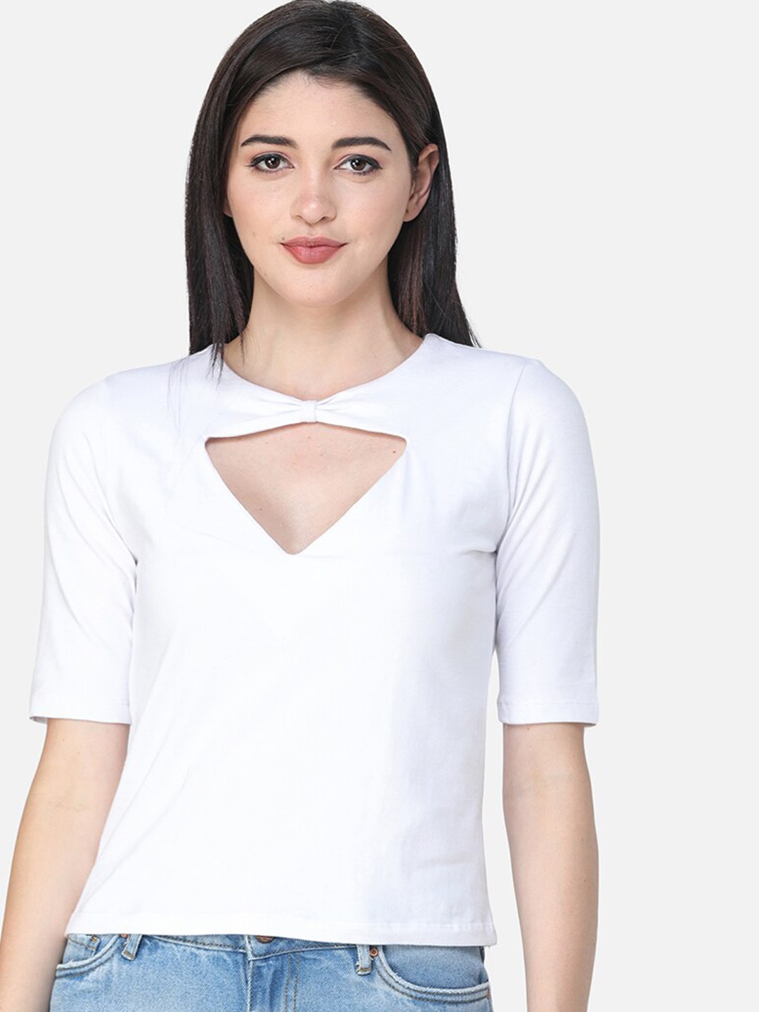 

SCORPIUS Women White Solid Top