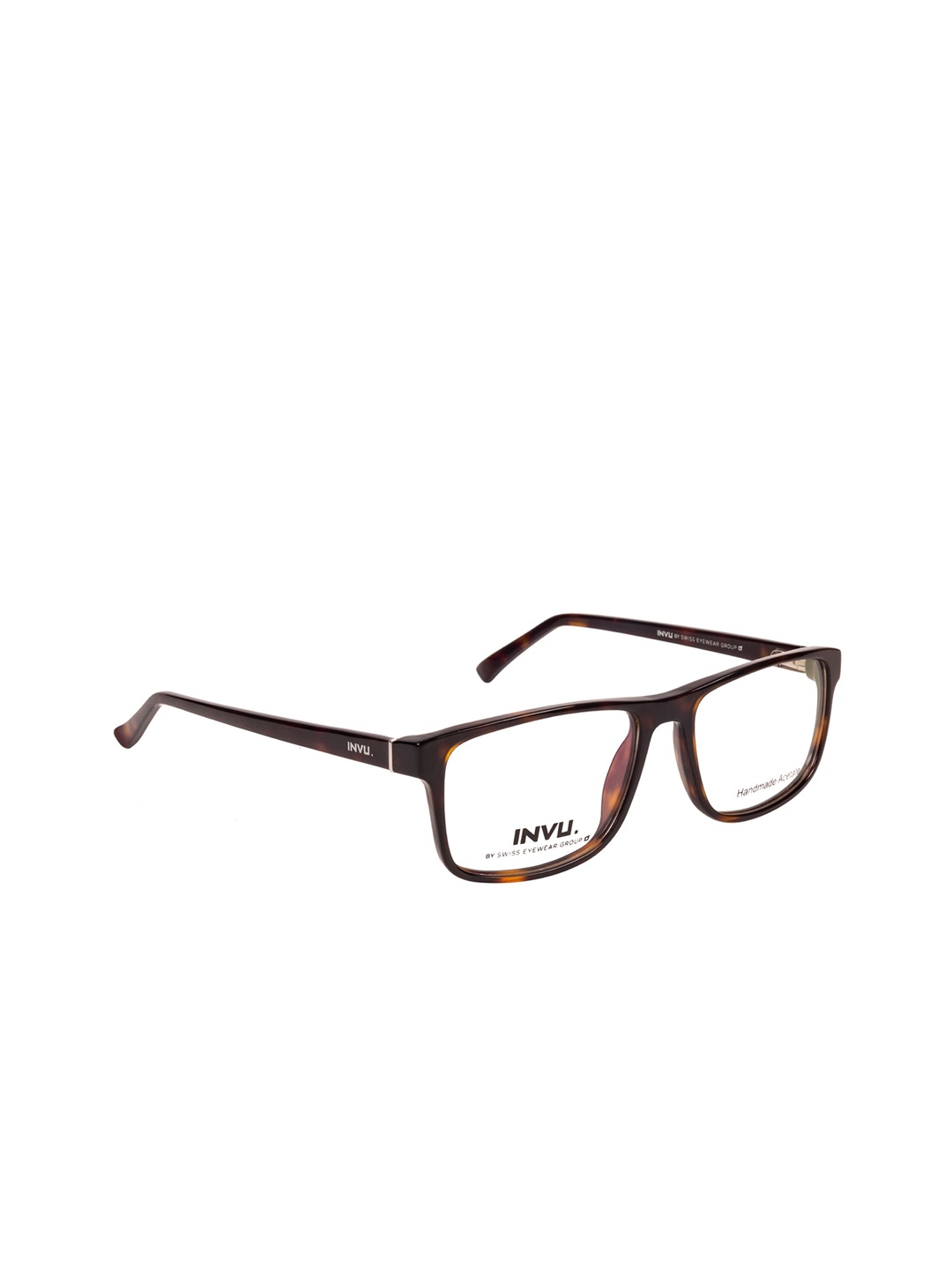 

INVU Unisex Brown Solid Full Rim Square Frames A4011B