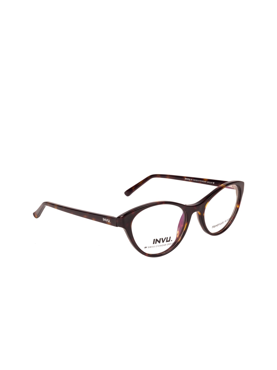 

INVU Women Brown Tortoise Shell Full Rim Cateye Frames