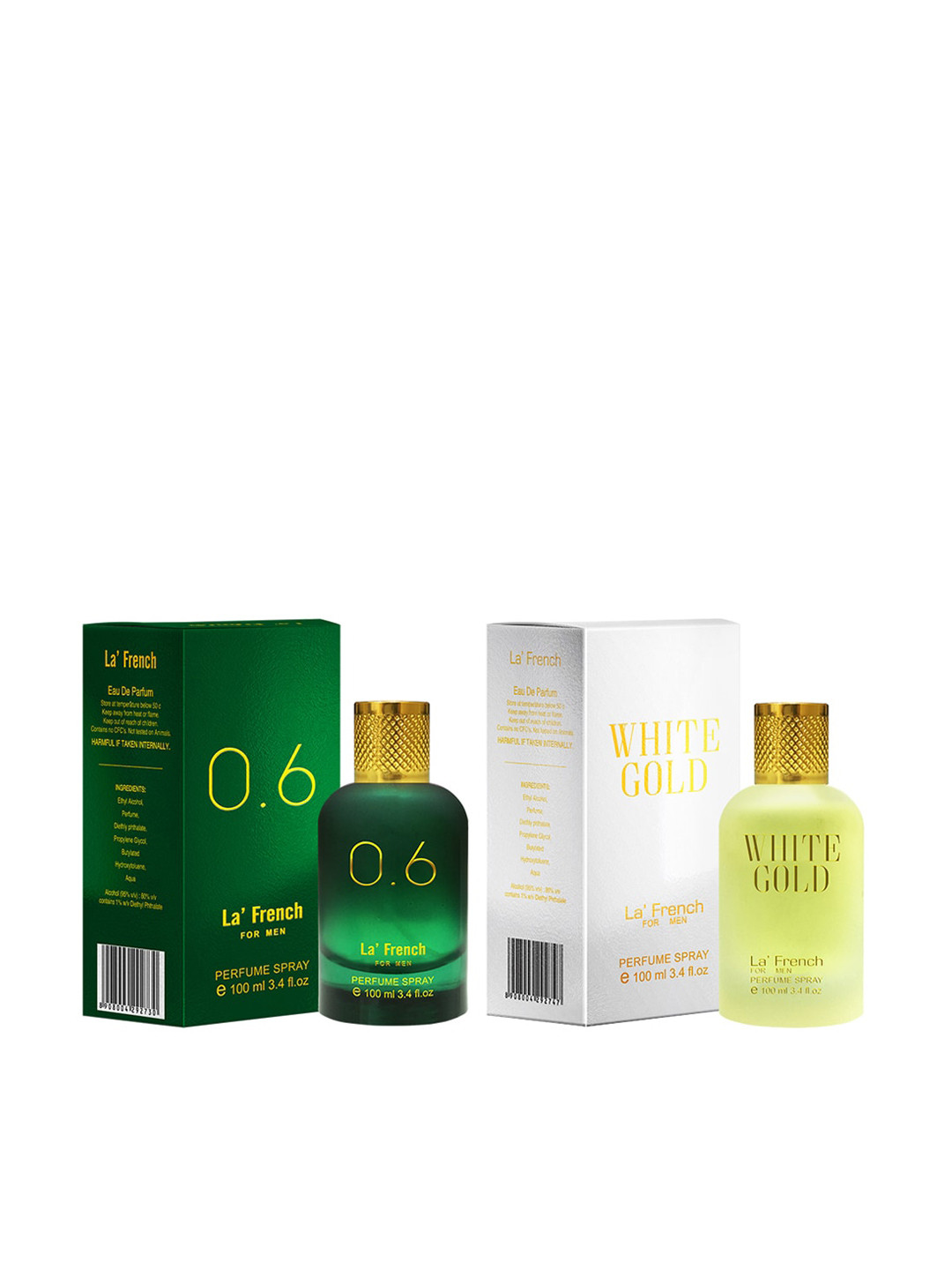 

La French Men Pack Of 2 Perfume 200 ml, Green
