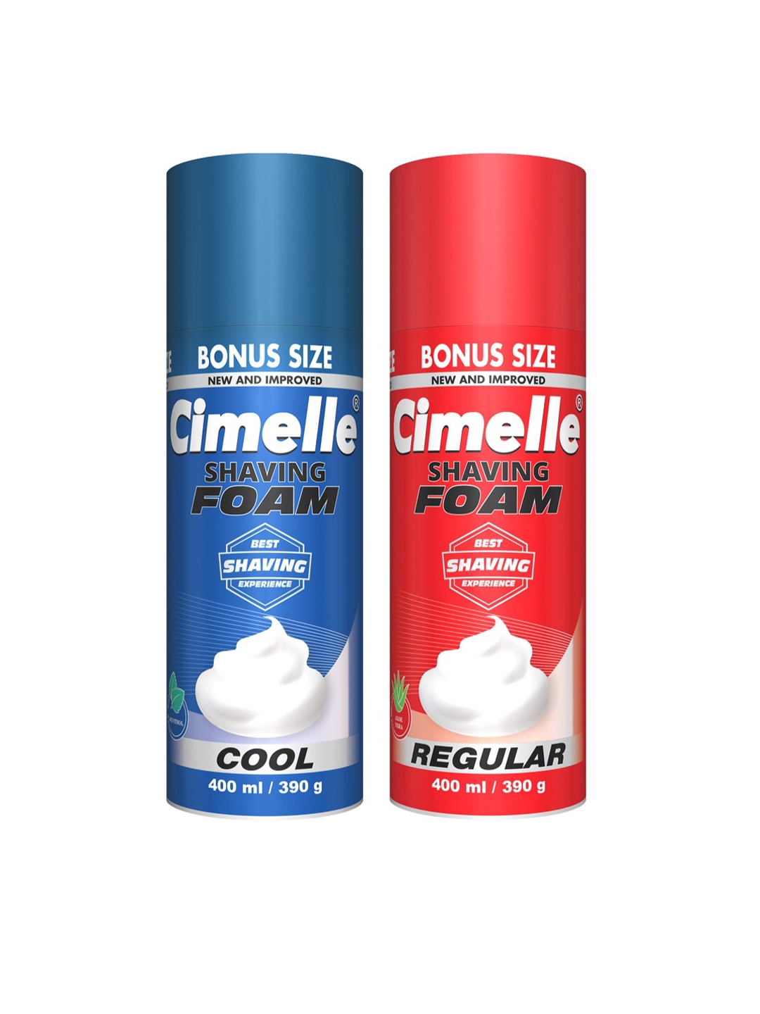 

CIMELLE Men Set Of 2 Cool & Regular Shaving Foam 400ml, Blue