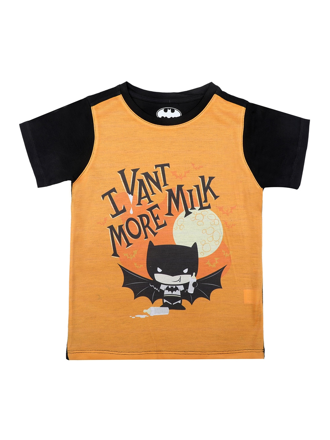 

Batman Boys Black Printed Round Neck T-shirt