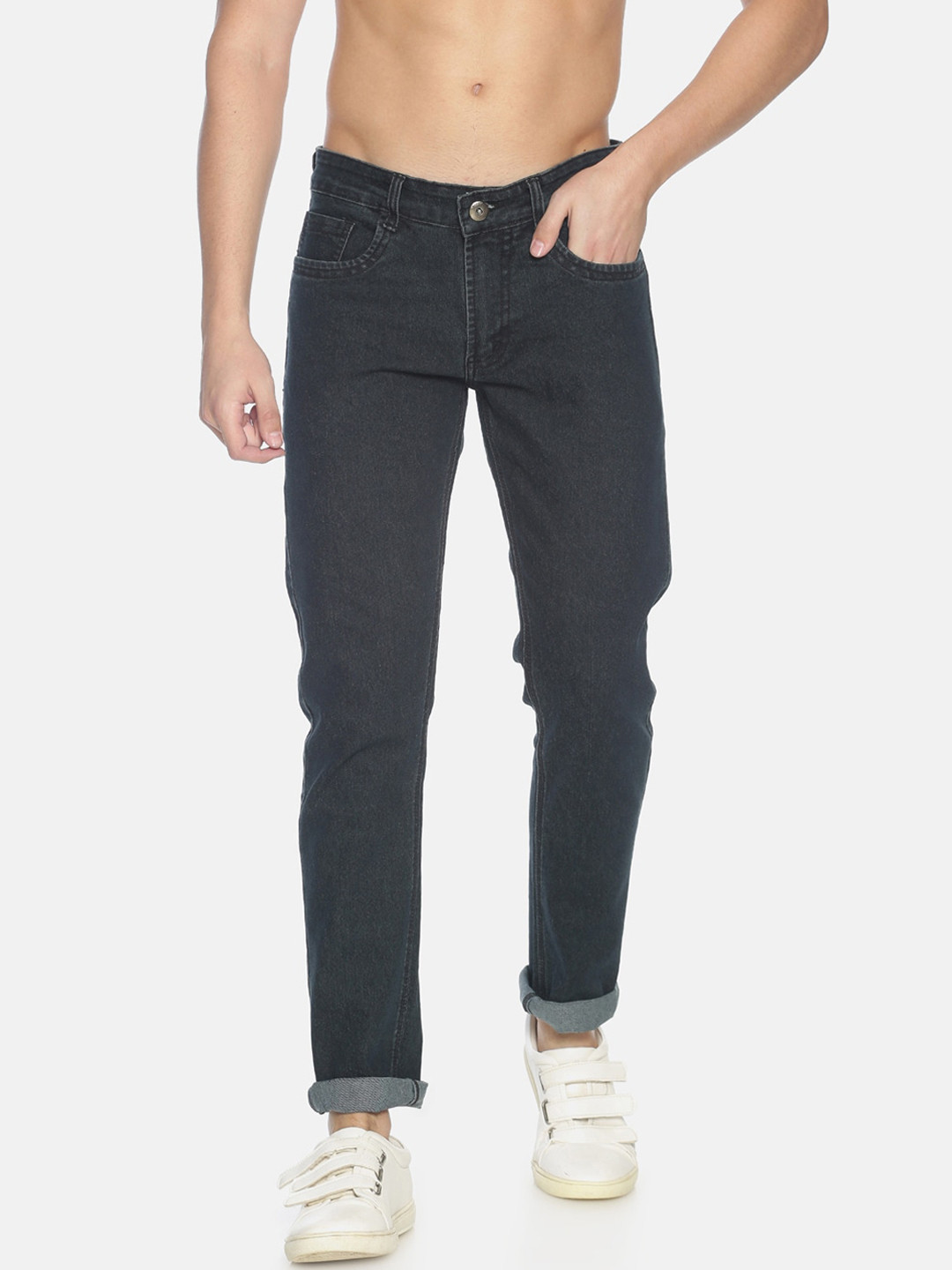

IVOC Men Grey Skinny Fit Mid-Rise Clean Look Jeans