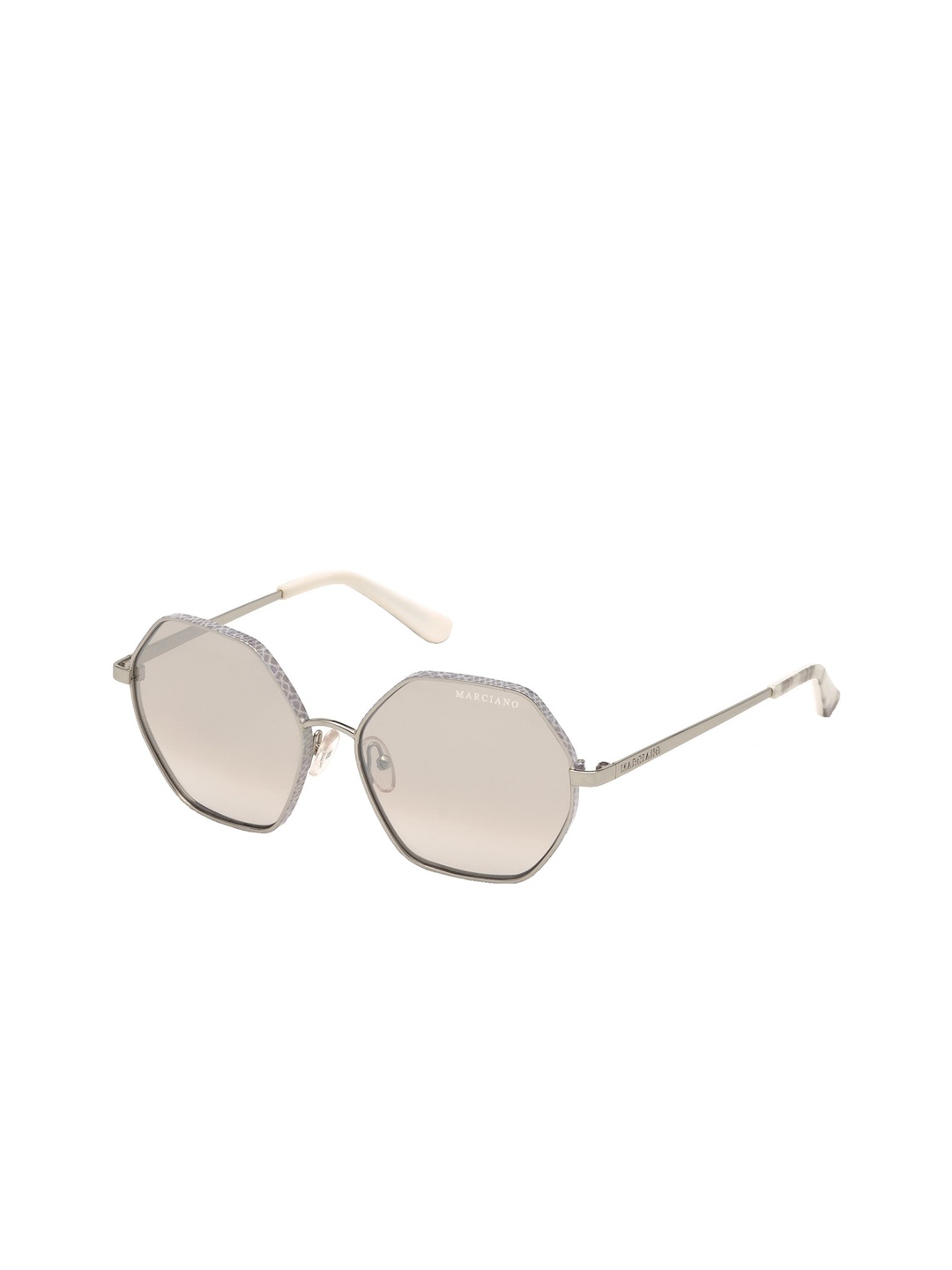 

GUESS Women Silver-Toned Aviator Sunglasses GM0800 55 10Z, Gold