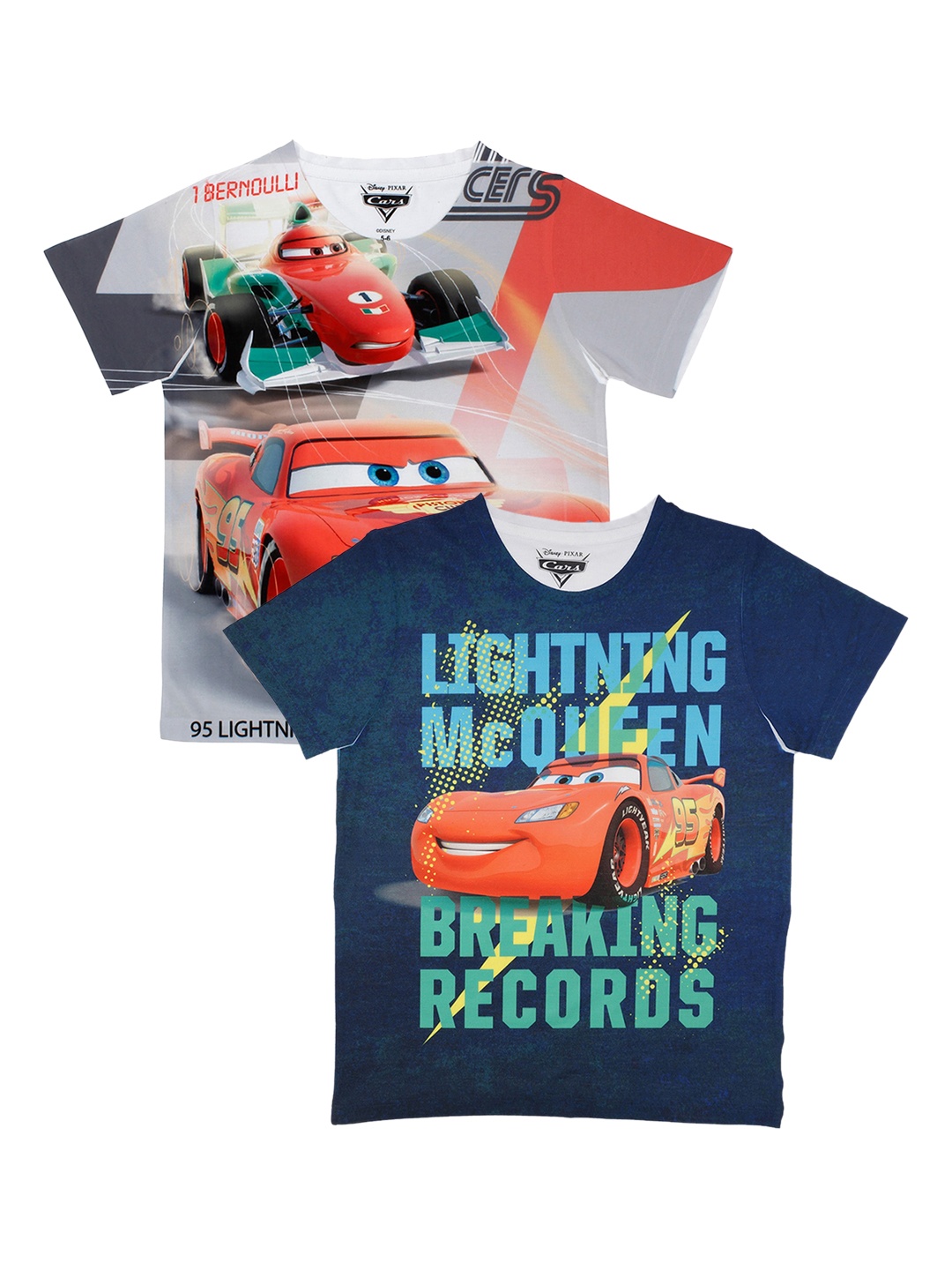 

Disney by Wear Your Mind Boys White Printed Round Neck T-shirt Pack of 2