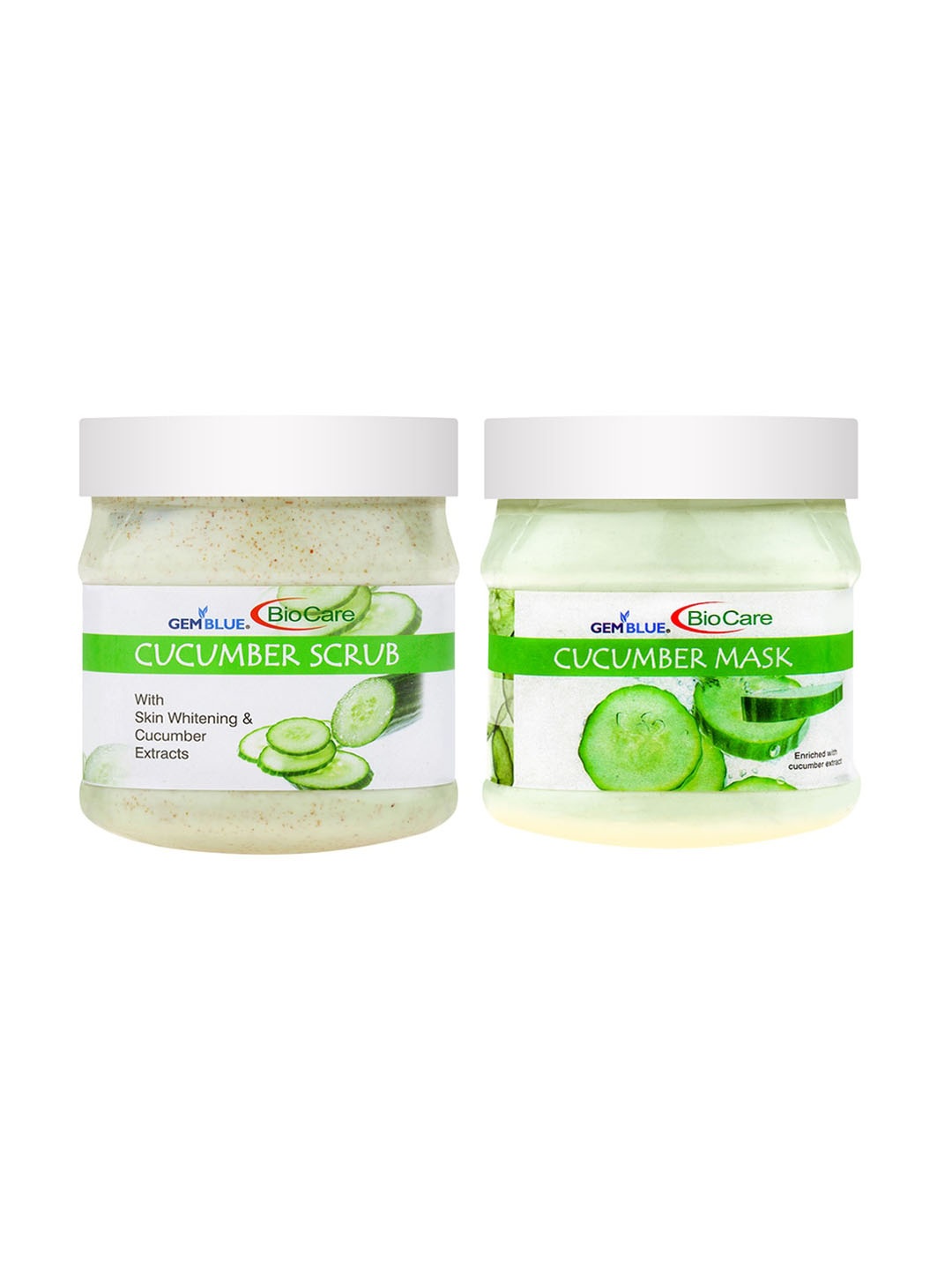 

GEMBLUE BioCare Unisex Set Of 2 Cucumber Scrub & Mask, Green