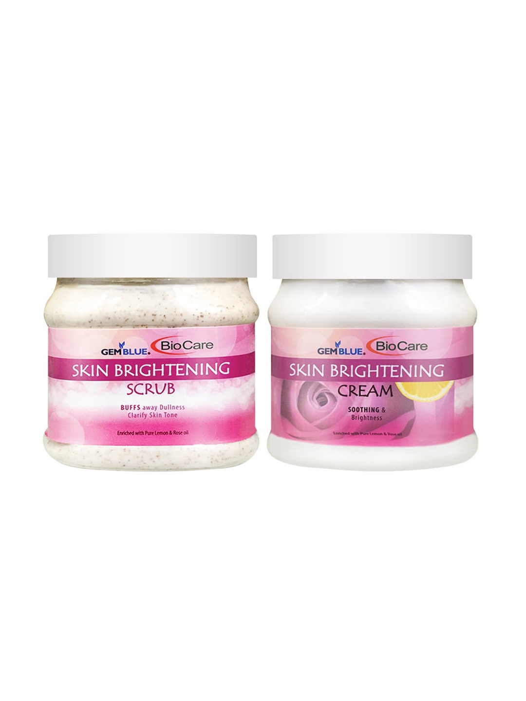 

GEMBLUE BioCare Unisex Set Of 2 Skin Brightening Scrub 500ml, Pink