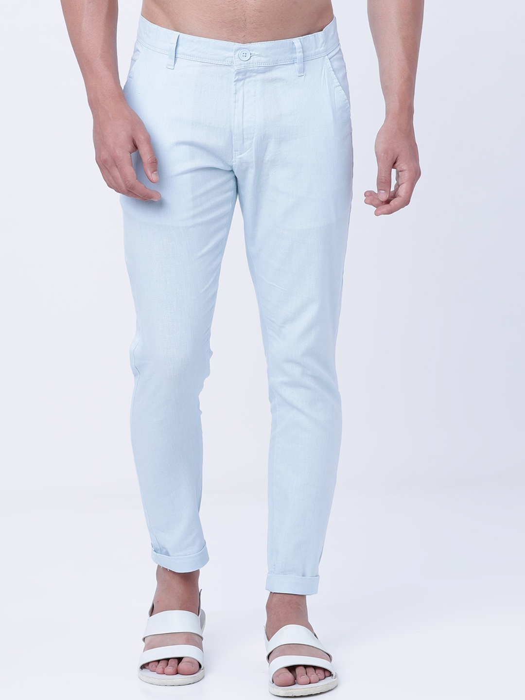 

HIGHLANDER Men Blue Slim Fit Solid Regular Trousers
