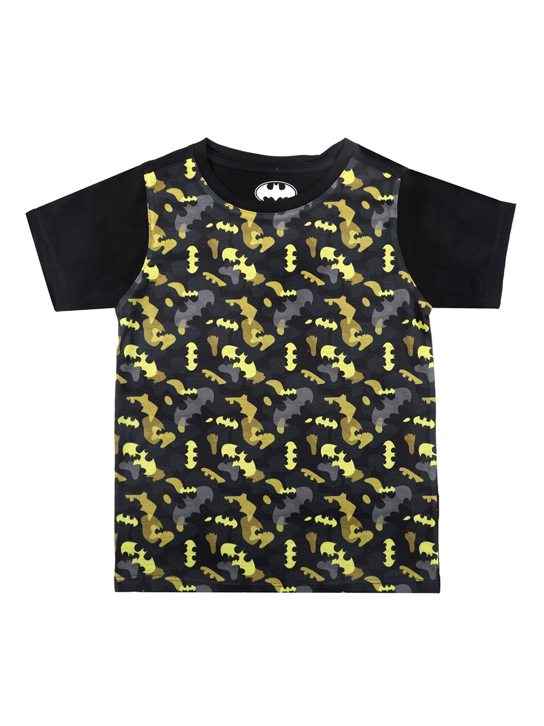 

Batman Boys Black & Grey Printed Round Neck T-shirt