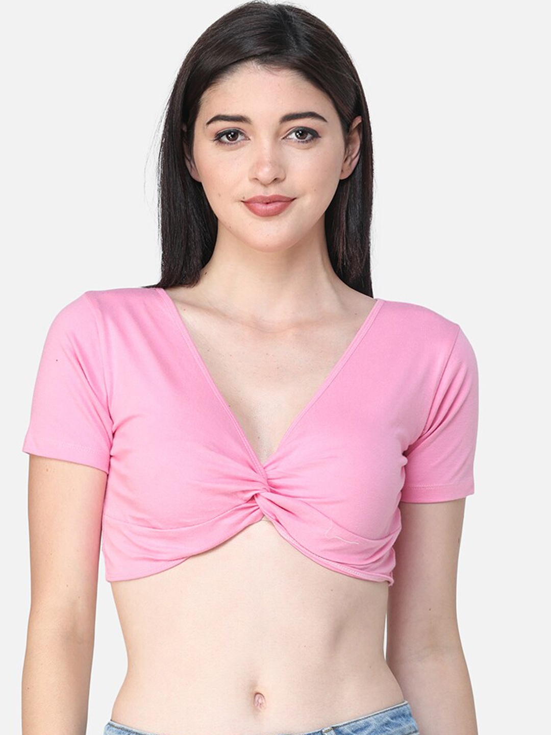 

SCORPIUS Women Pink Solid Bralette Top