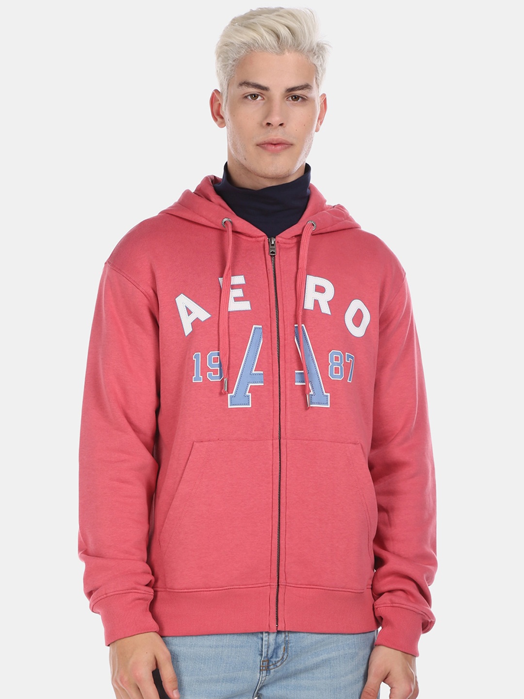 

Aeropostale Men Pink Printed Sweatshirt