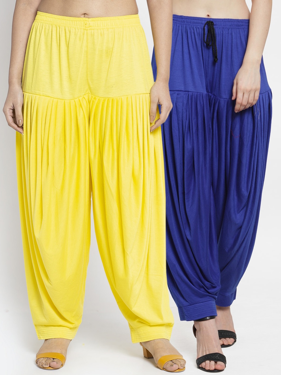 

GRACIT Women Pack Of 2 Solid Loose-Fit Patialas, Blue