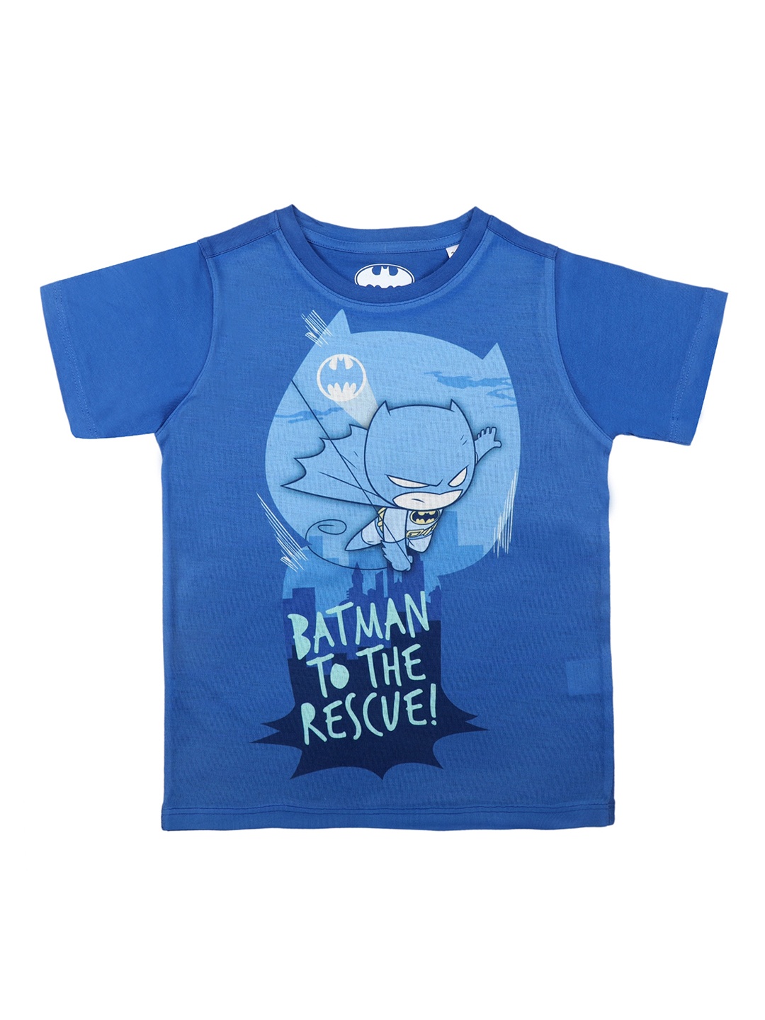 

Batman Boys Blue & White Printed Round Neck T-shirt