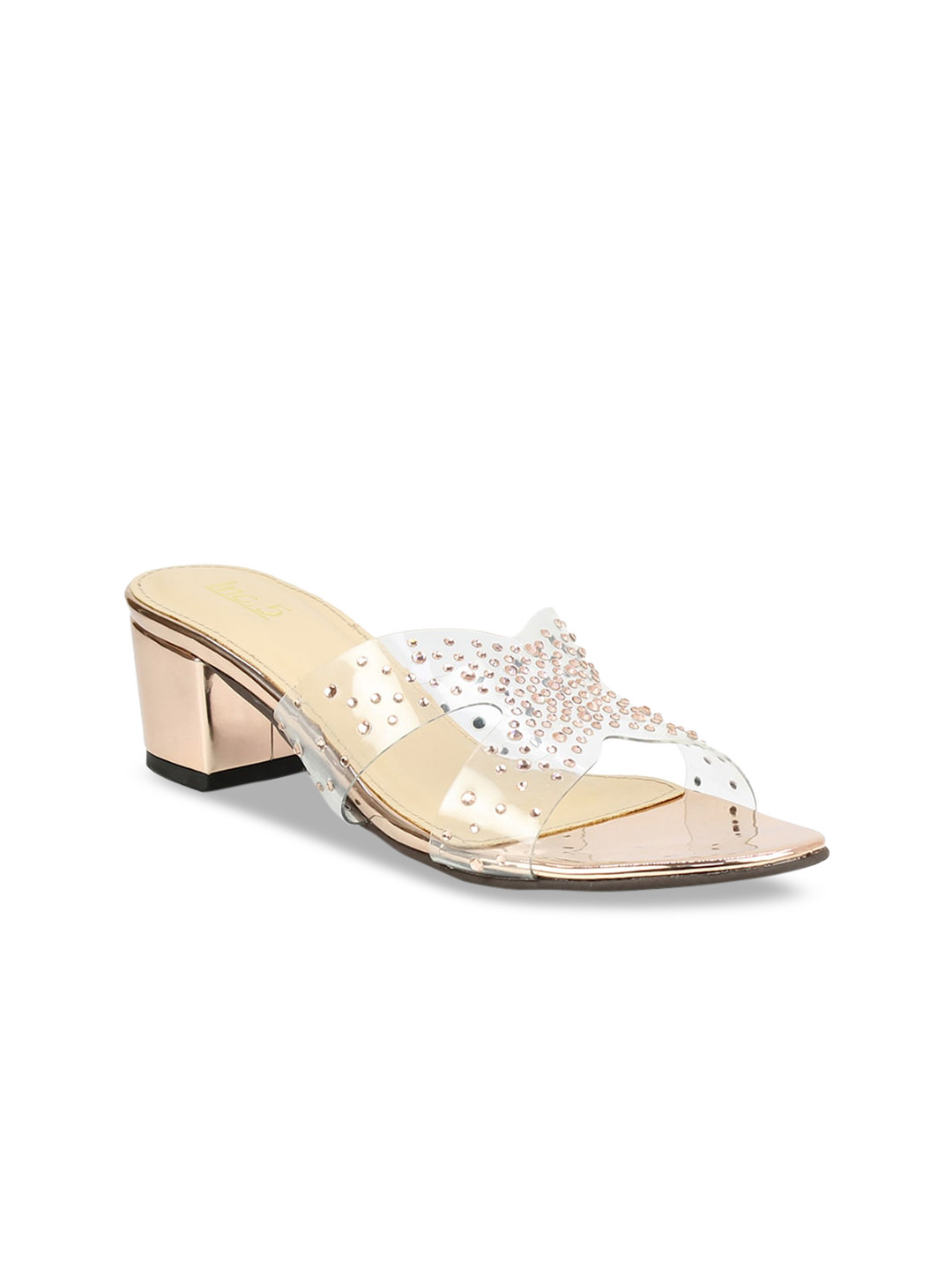 

Inc 5 Women Transparent Embellished Block Heels