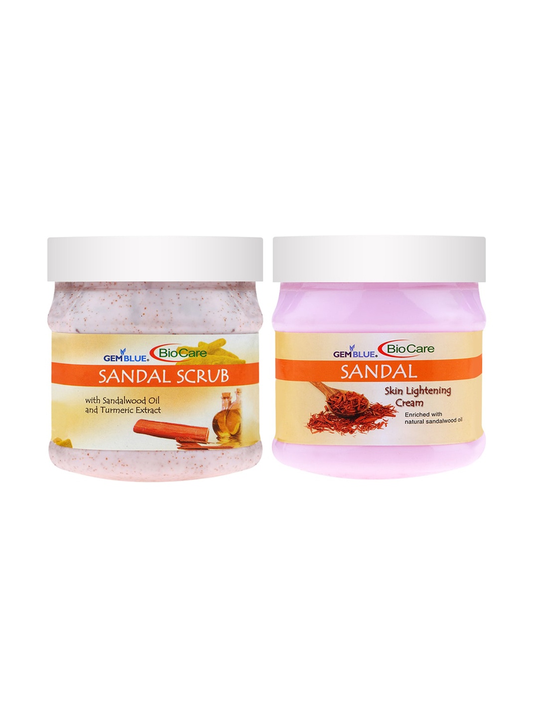 

GEMBLUE BioCare Set Of Sandal Scrub & Cream 500ml Each, Pink