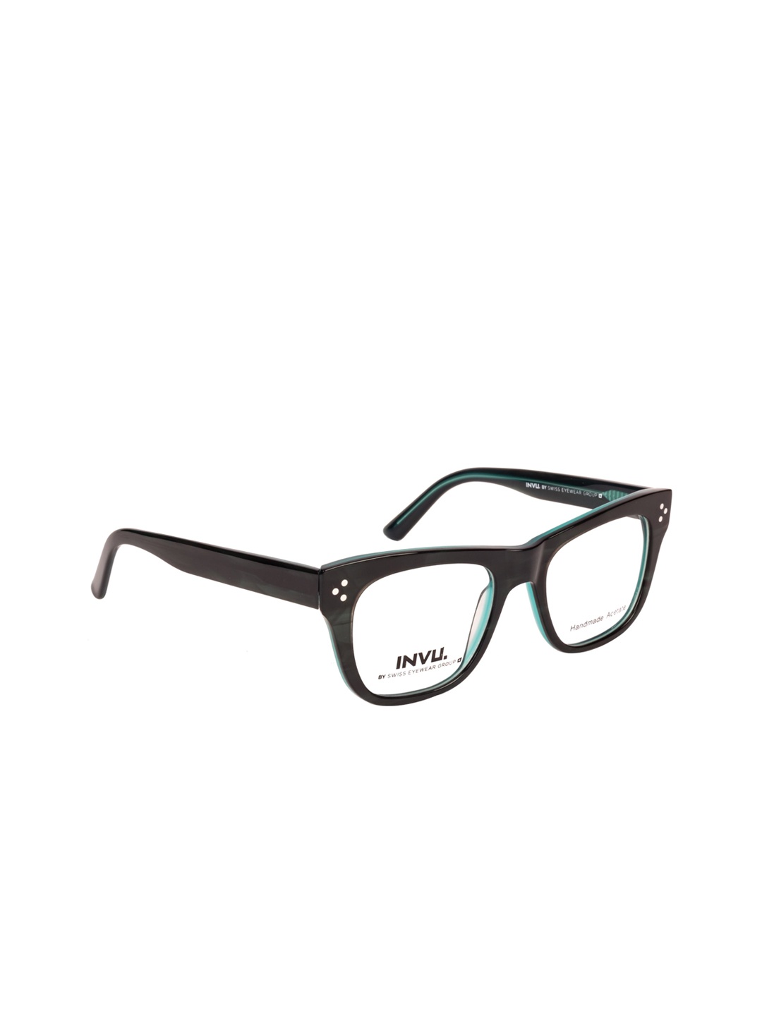 

INVU Women Black Solid Full Rim Rectangle Frames B4805B