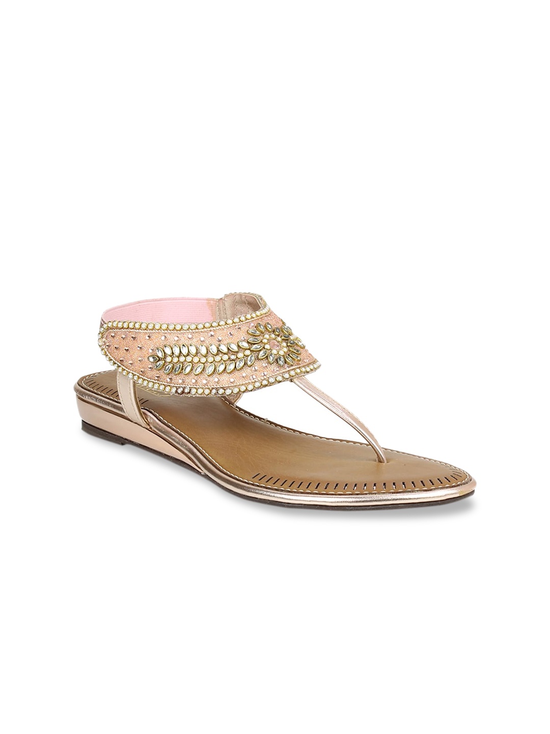 

Inc 5 Women Copper-Toned Embellished Heels